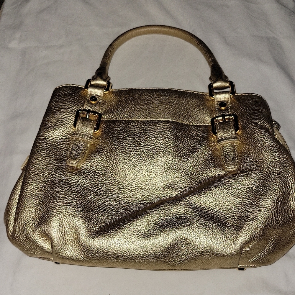 MICHAEL Michael Kors Metallic Gold Satchel - Picture 9 of 10